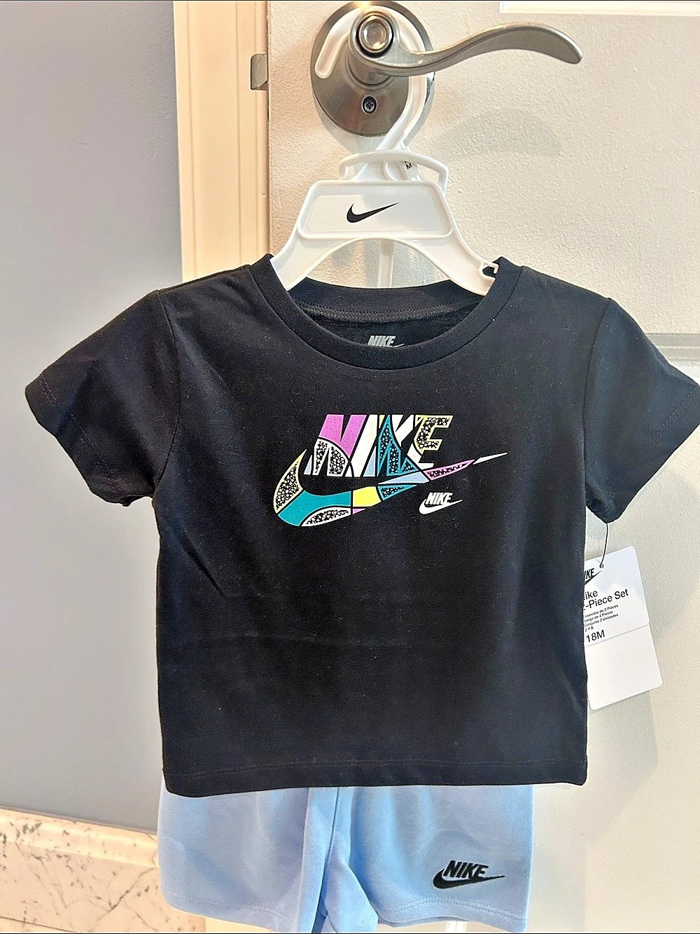 Nike 2-Piece Set Black & Blue Baby 18M NWT